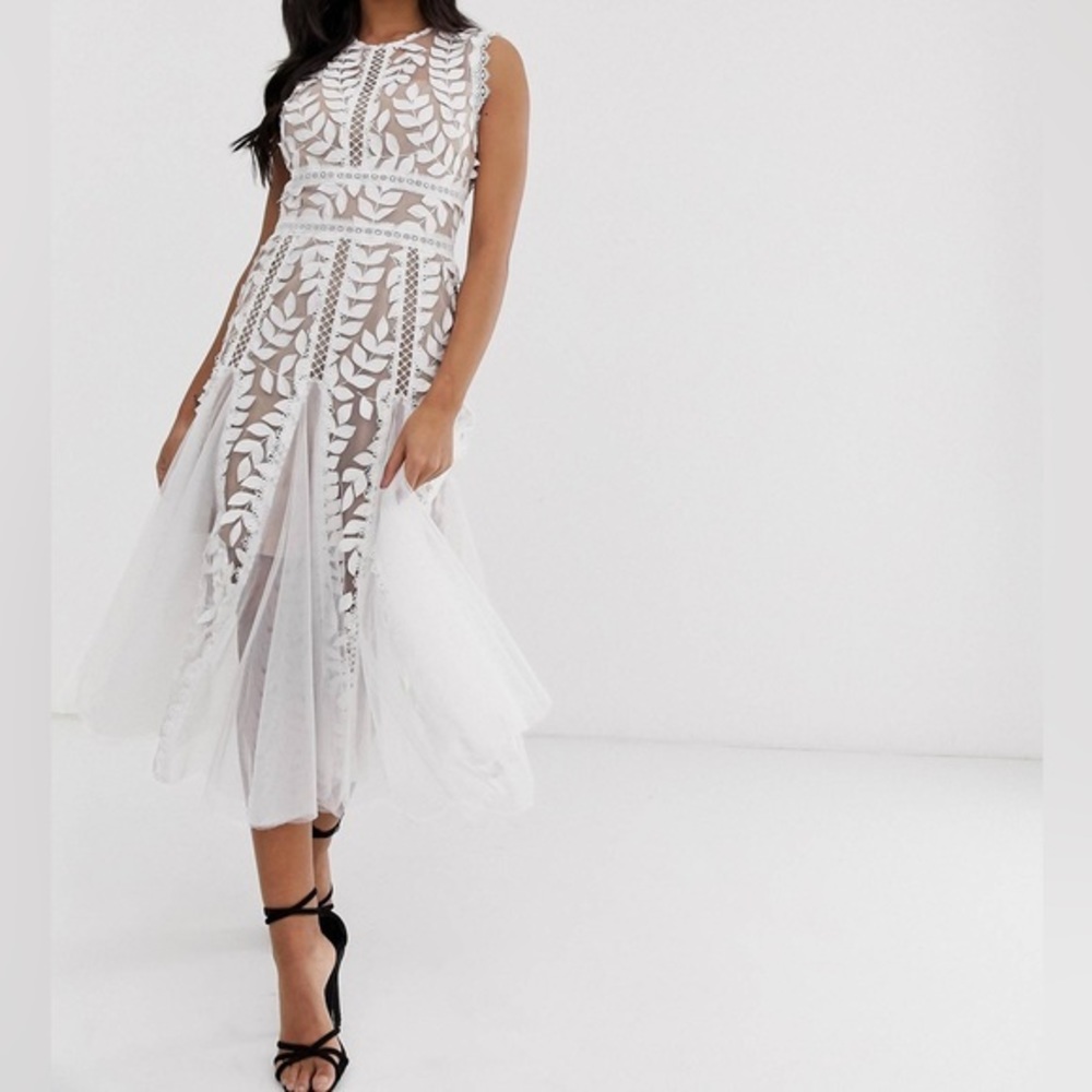Bronx‎ and Banco Saba Blanc Midi Dress in White
